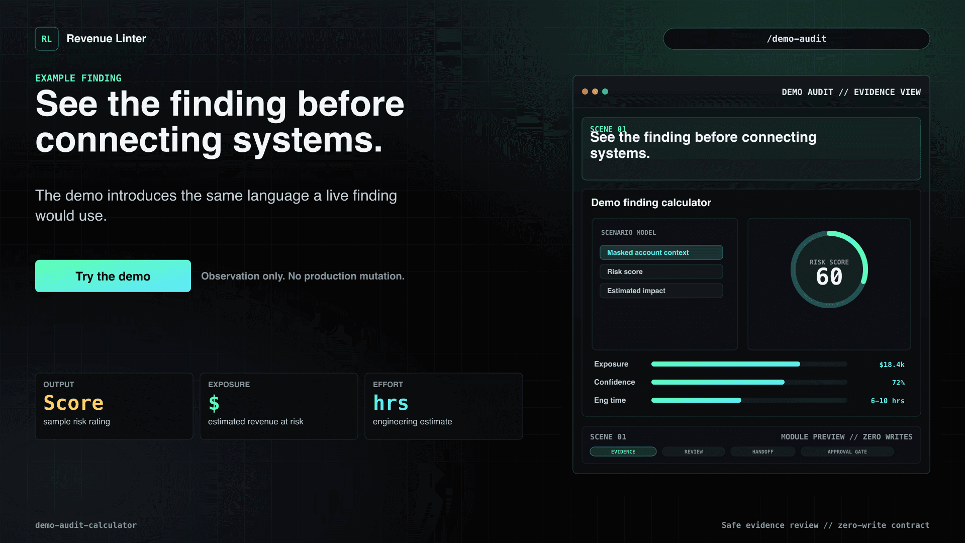 Demo Audit Calculator Scene 01