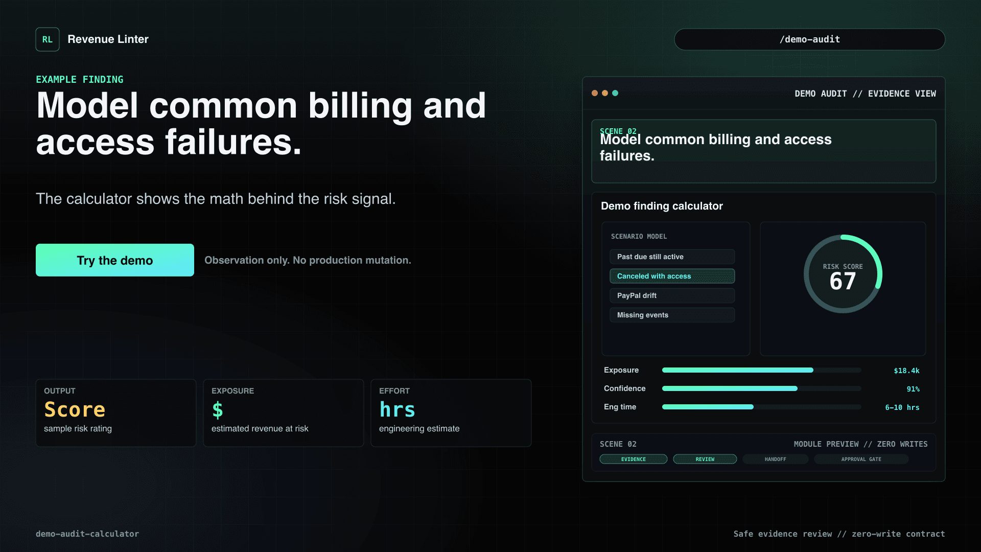Demo Audit Calculator Scene 02