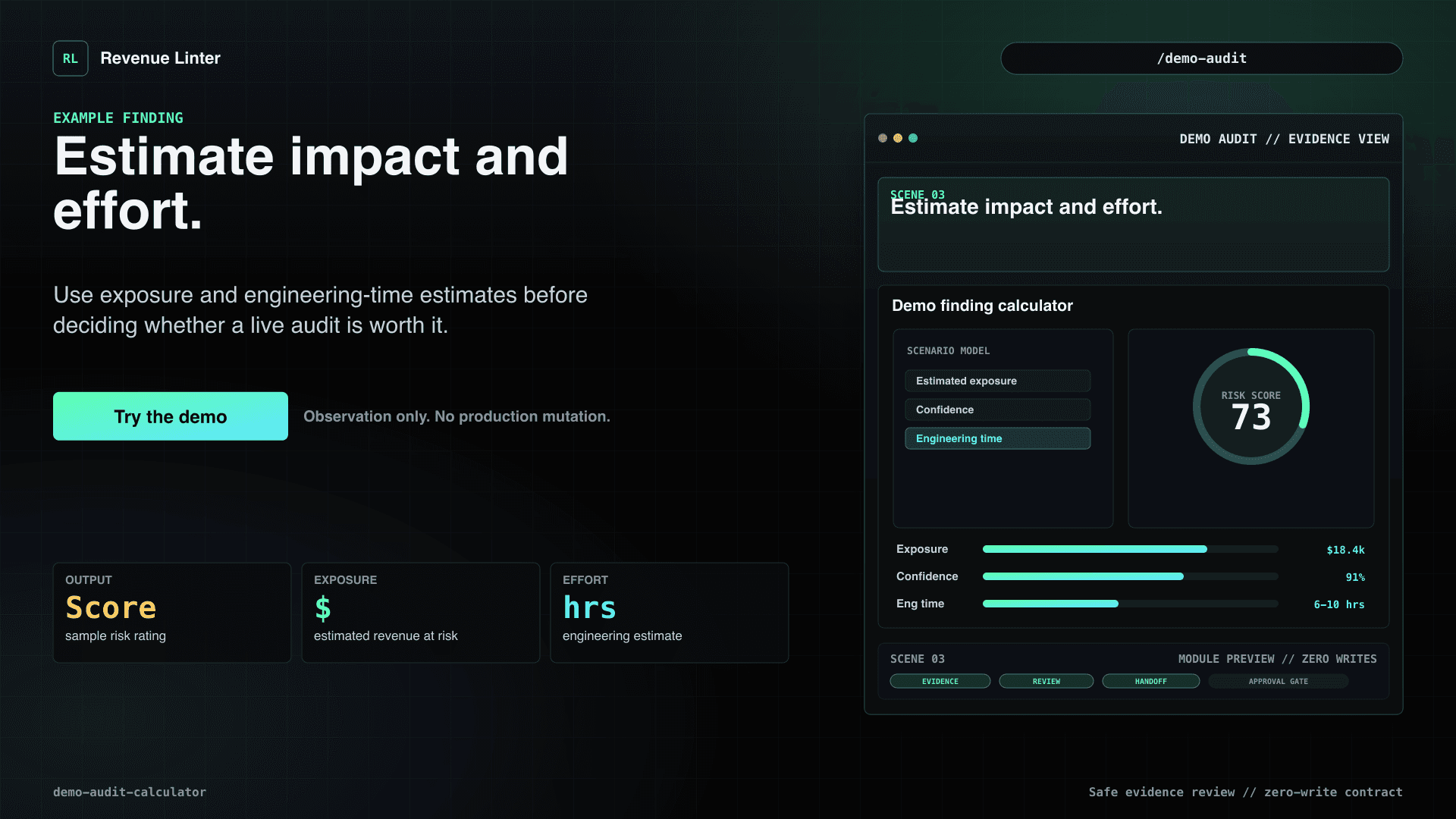 Demo Audit Calculator Scene 03