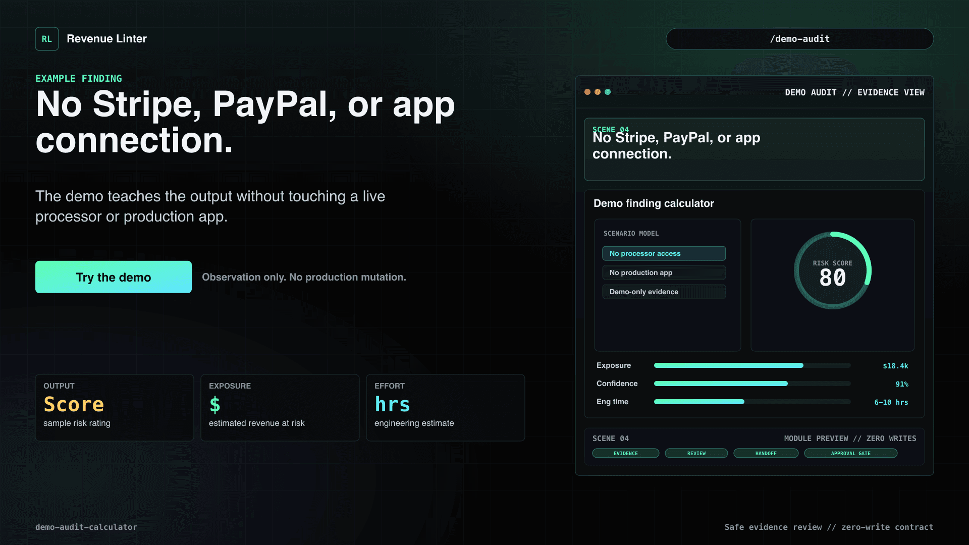 Demo Audit Calculator Scene 04
